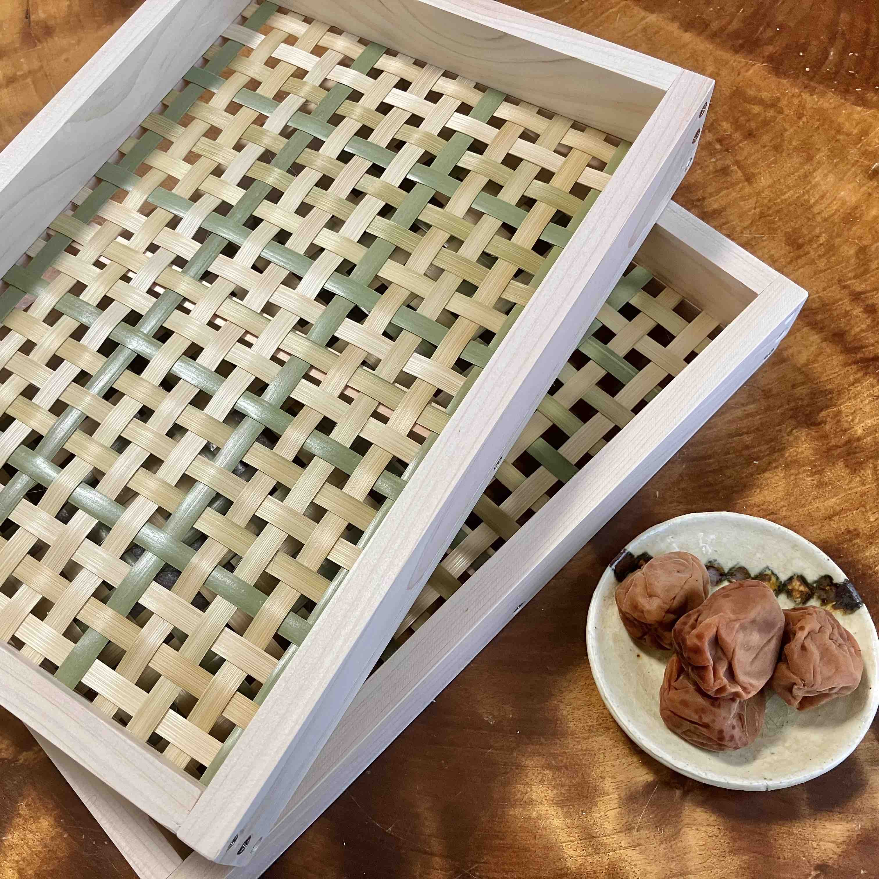 竹細工職人からならう竹ざるワークショップ。梅干しづくりや干し野菜に大活躍！