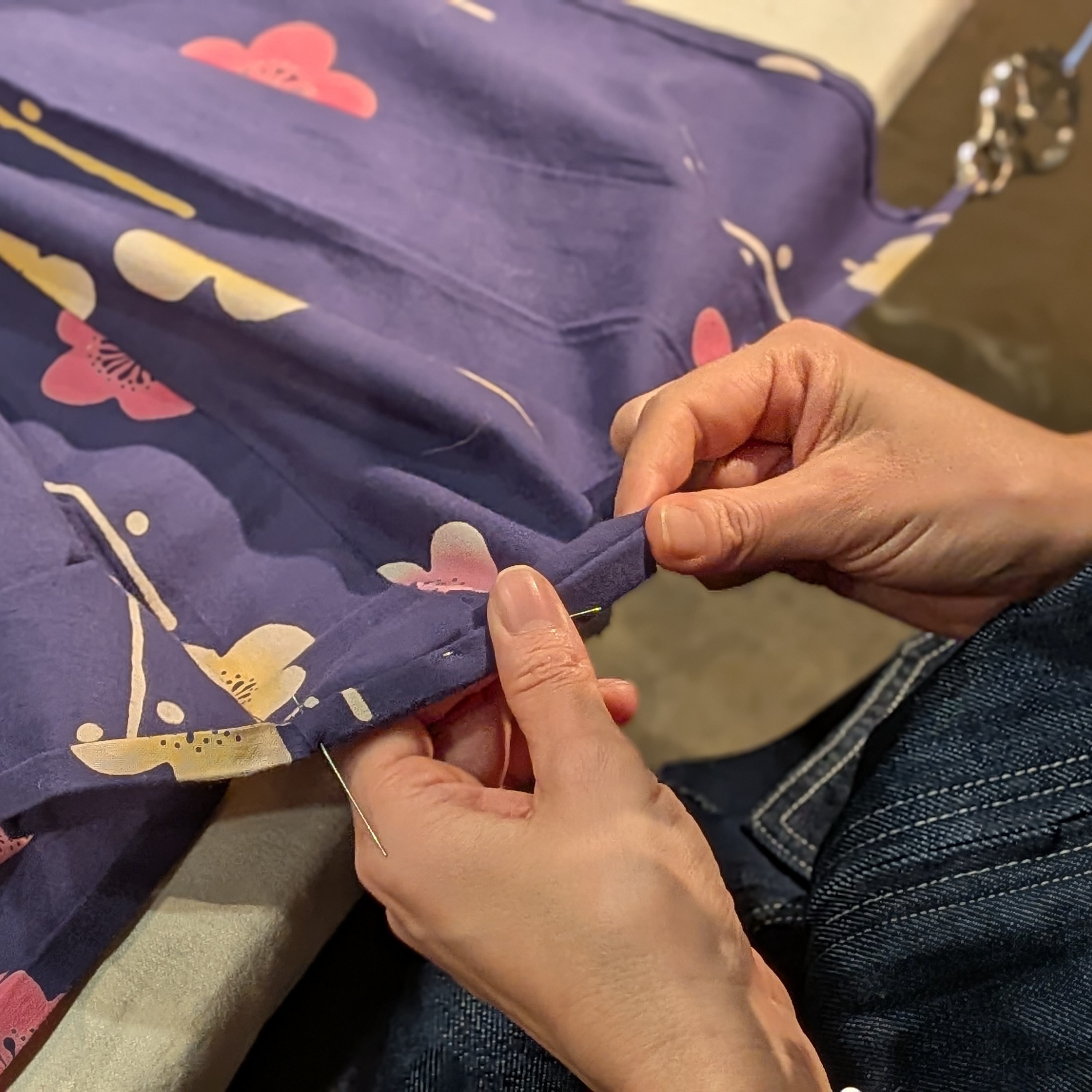 ツヅクキモノの和裁教室～くけ縫いWS～