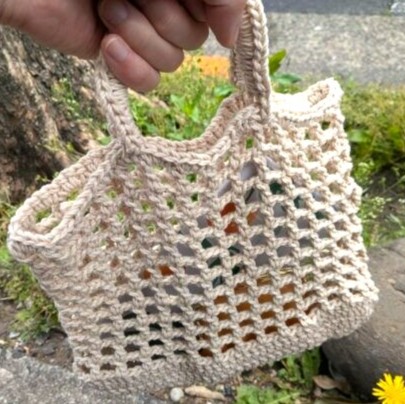 季節を楽しむかぎ針編み 5月、6月。初夏のお散歩コットンバッグ。＜全3回＞