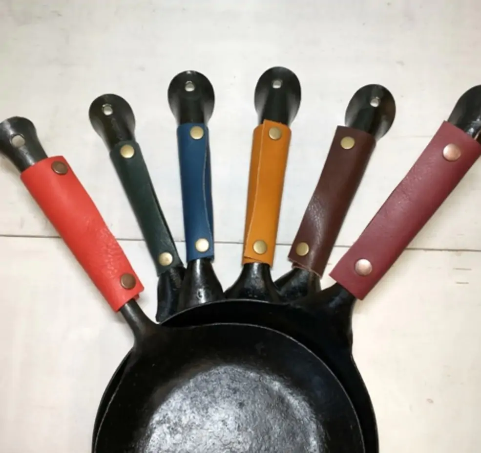 《ワークショップ参加者専用》Metal NEKO 鉄のフライパン取手の革カバー